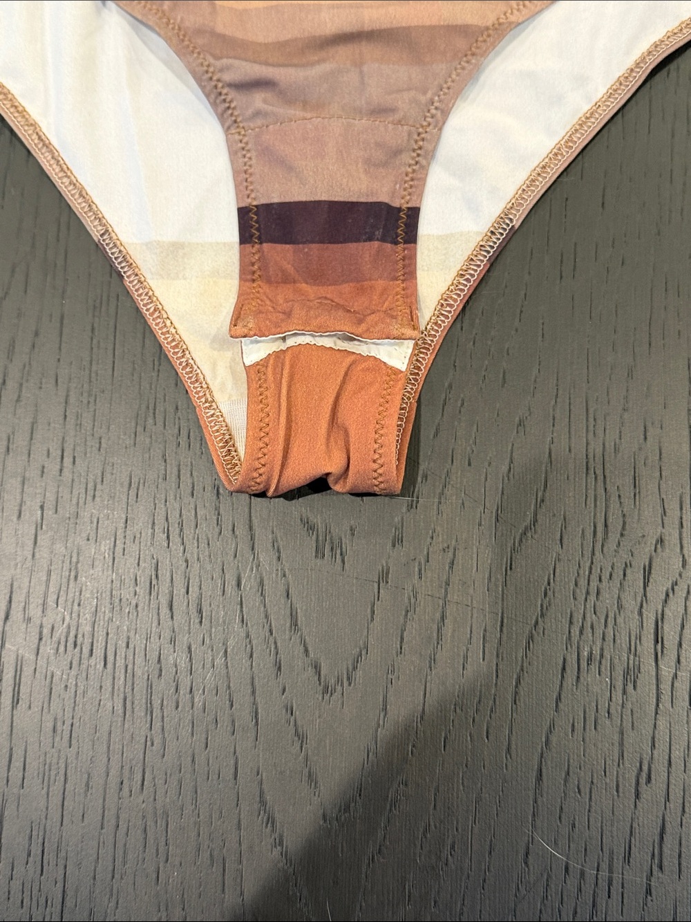 Maison Margiela MM6 Pixelated Brown and Cream Bodysuit - Picture 2 of 7
